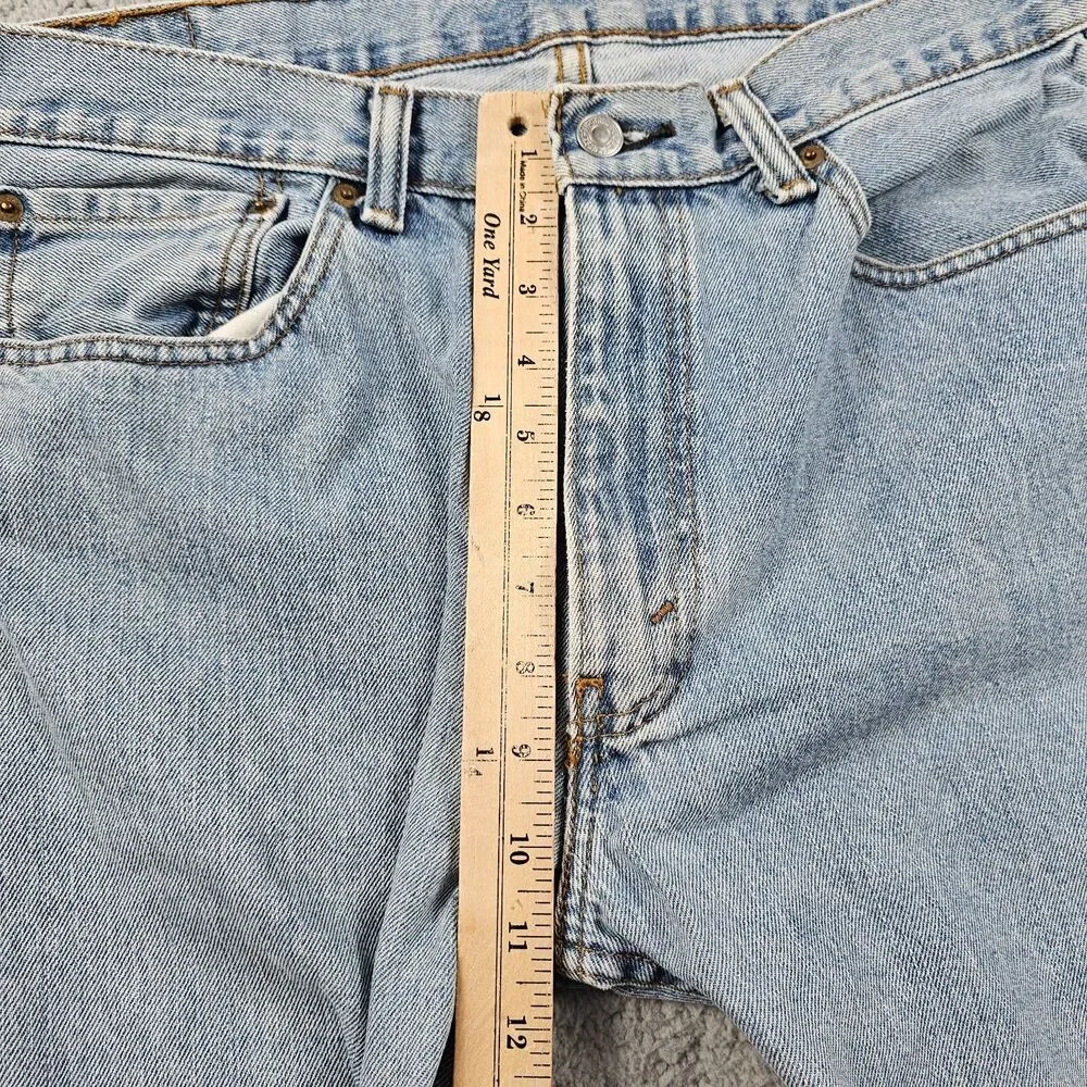 Levis 505 Jeans Mens 36x30 Blue Light Wash Regular Straight Work Skate Grunge
